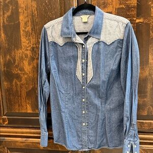 Ariat Blue Denim Button Down Shirt